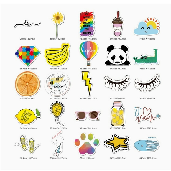 50 Stickers | No Repeats | GLoss Finish | Reusable | Waterproof | Brand New - Picture 4 of 5
